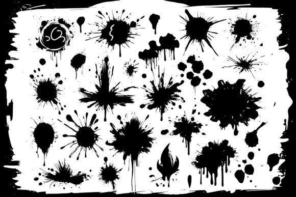 Download Scrawls and Blots Vector Illustrations - Blots Collection