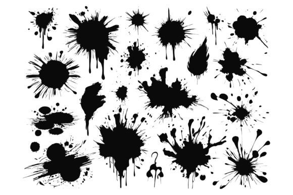 Download Scrawls and Blots Vector Illustrations - Blots Collection
