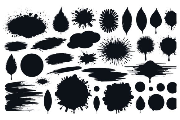 Download Scrawls and Blots Vector Illustrations - Blots Collection