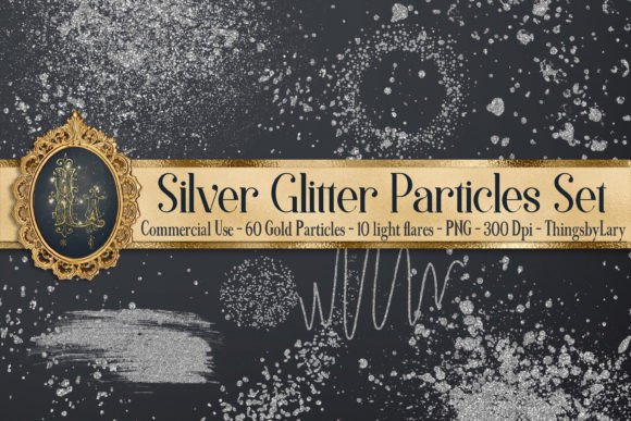 Download Silver Glitter Particles PNG Overlay - Premium Resources