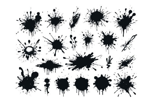 Download Scrawls and Blots Vector Illustrations - Blots Collection