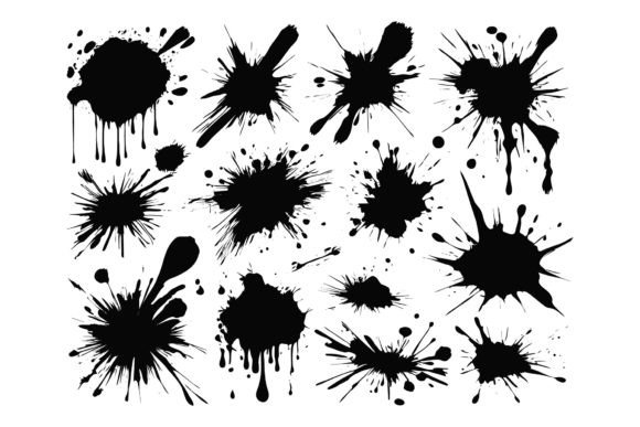 Download Scrawls and Blots Vector Illustrations - Blots Collection