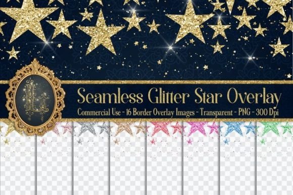 Download Seamless Glitter Star Overlay PNG - Premium Resources