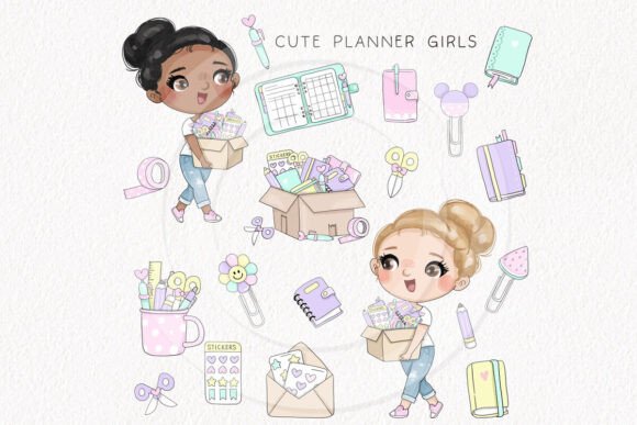 Download Planner Girls, Craft Clipart PNG Files - Craft Collection
