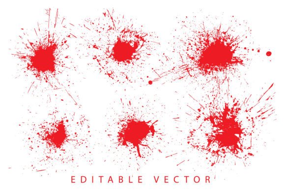 Download Ink Grunge Blood Vector Blots Background - Blots Collection